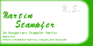 martin stampfer business card